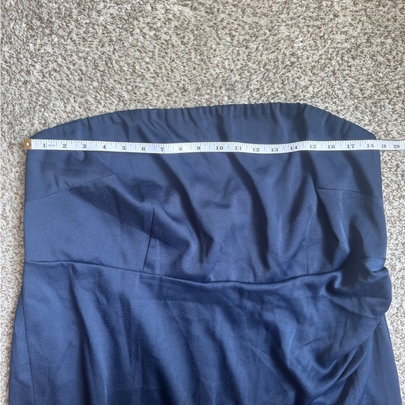 Cushnie Target Blue Strapless Sheath Dress Cocktail Formal Party Sleek 18W - Picture 9 of 10